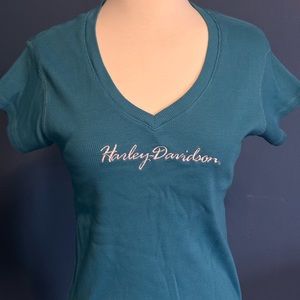 Women’s short sleeve V-Neck Harley Davidson tee